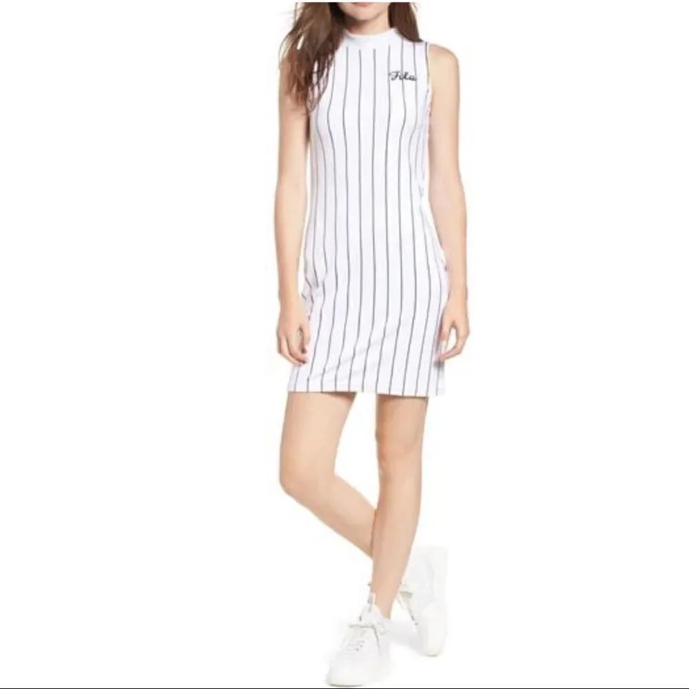 NWT Fila Esme Pinstripe Sleeveless Dress Sz M